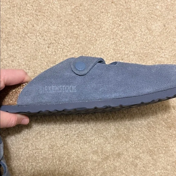 Birkenstock  Boston Blue Suede Clogs 38 - Picture 4 of 5